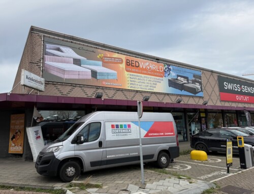 Geveldoek BedWorld Amsterdam